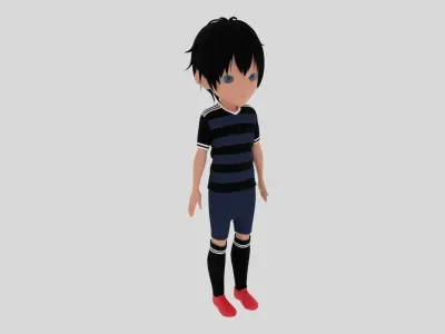 Soccer - Football  Player Low-poly 3D model shop