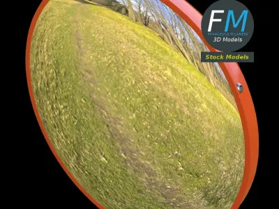 Blind spot traffic mirror 1 3D model