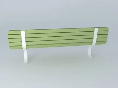 Green bench Free 3D model