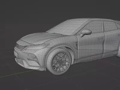 BYD Song L EV 2025  low poly 3D model
