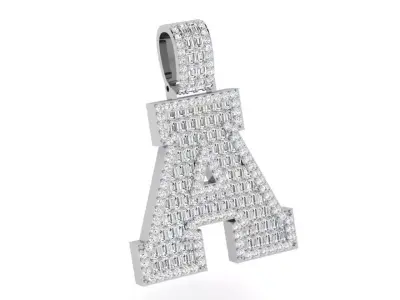 A Letter Pendant 3982 3D print model