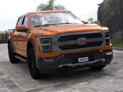 Modern Pickup Truck in obj and fbx formats 3D model