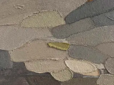 Plaster two square photo frames 50 Low-poly 3D model