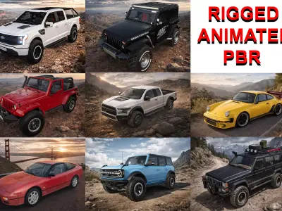 Vehicles pack animated pbr 