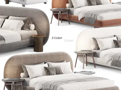 Wabi bed by Saba Italia 3D model