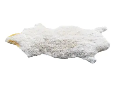 Bedside soft rug 3D model