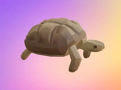 Low poly tortoise Low-poly 3D model