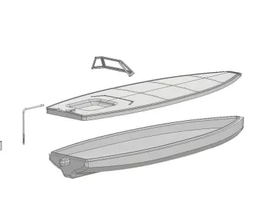 Speed boat 3D print model