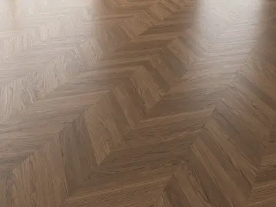  Parquet Oak Black Walnut Brushed set 1 3D model