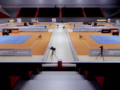badminton gym 3D model
