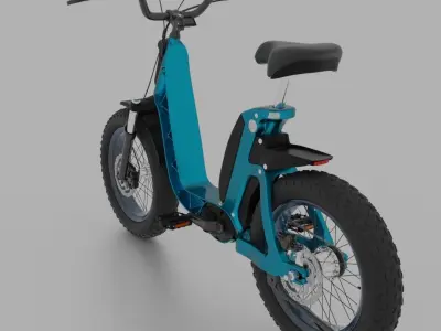  realistic 3d electric bike  Low-poly 3D model