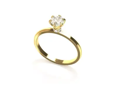 Solitaire Ring  3D print model shop