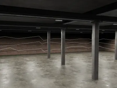 Underground Parking interior 3D model
