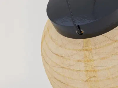 Japanese Lantern - Chochin Takanoha Crest 3D model