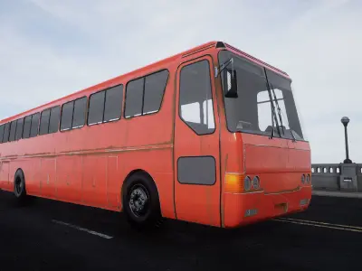 Levo Bus 400 - Unreal Engine Project Low-poly 3D model