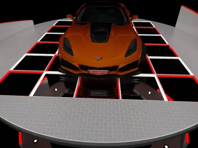 Booth expo Car 3D model