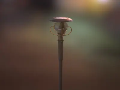 Cyberpunk - sci-fi street light unreal engine compatable Low-poly 3D model