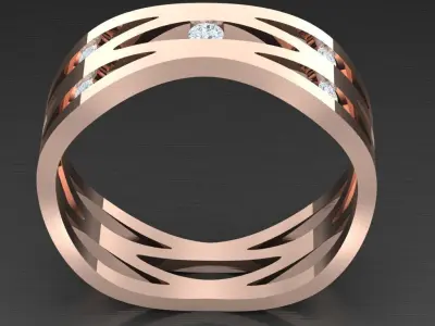 Luxury Men Rings Designs 4MR095 3D print model