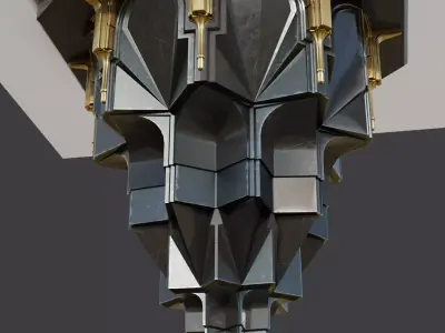 center muqarnas Low-poly 3D model