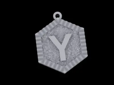 Personalized letter pendant 3D print model