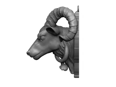 goat pendant 3D print model