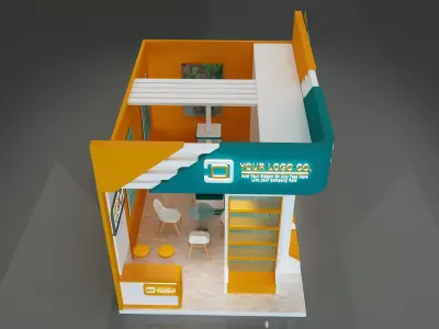 Booth Exhibition Stand a622c 3D model