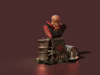 Nemesis Resident evil bust Fant art  3D print model