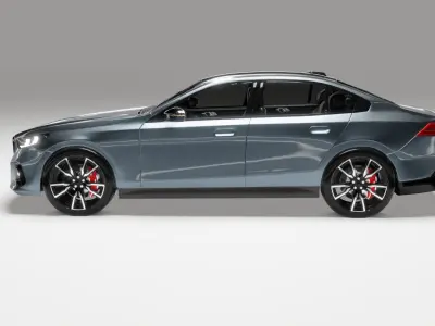 3D Model of Generic german car 5 Low-poly 3D model