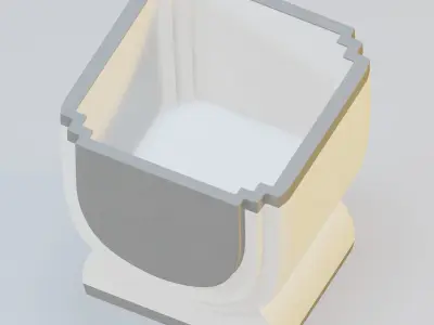 Garden urn planter43 3D model