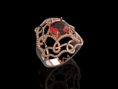 Modern Ring 3D print model shop