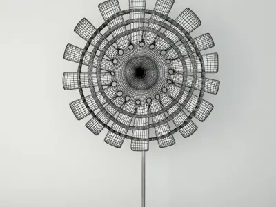 Wood Loom Wheel 2 3D model