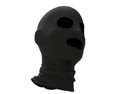 Balaclava male mannequin wearing mask 3D model