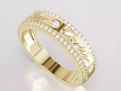 Jewelry Diamond Ring Model RG83 Free 3D print model