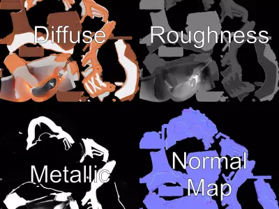 Copper Athletic Sneaker model pack Low-poly 3D model