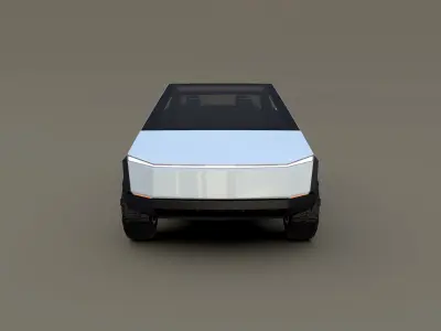 Tesla Cybertruck White 3D model