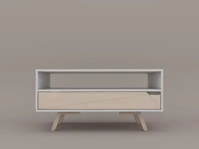 Club table Low-poly 3D model