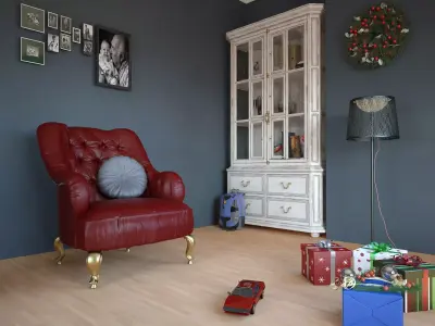 Interior Sofa Armchair 22 - For CNC and Interior 3D model