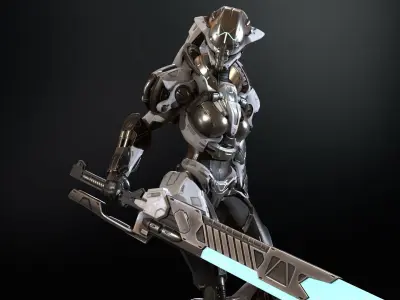 CyberJagg5 Low-poly 3D model