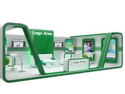  Booth Exhibition Stand a398a 3D model