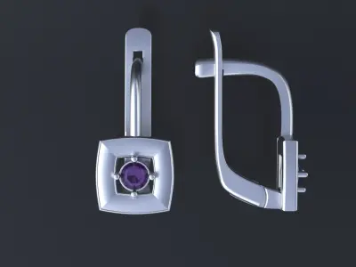 Stylish  Futuristic earrings   for cnc or  3D print model