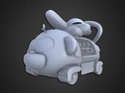 Asset - Cartoons - Food Car Monkey 3D model