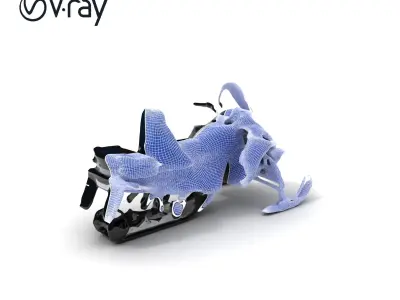 Snowmobile D Model Pack for Games and Animation Low-poly 3D model
