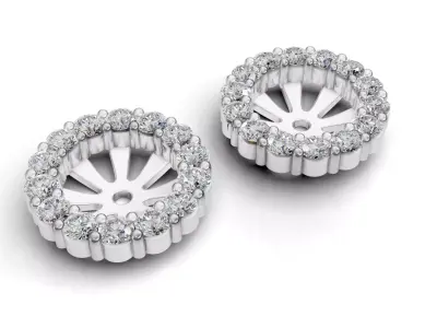 AV 730 Diamond Removable Jackets For Stud Earrings 3D print model