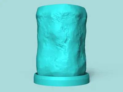 Vase 16 with Plate - Simple Plant Pot - Home Decor 3D print model