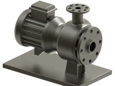 Premium Industrial Water Pump 3D print model
