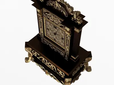 Casket Clock Collection 02 Low-poly 3D model