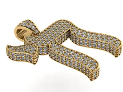 Hebrew Chai Pendant Necklace 3D print model