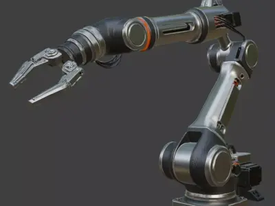 High Detail Mechanical Robot Arm 3D model
