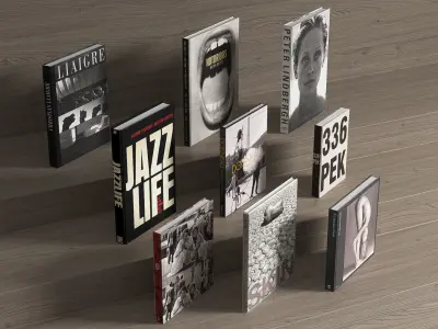 Elegant Photographic Books Collection 02 3D model