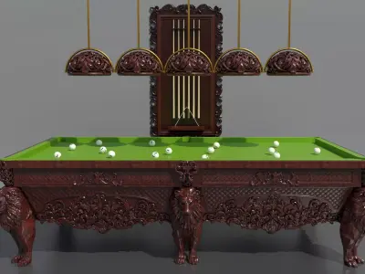 Billiard Pool Table 3D model